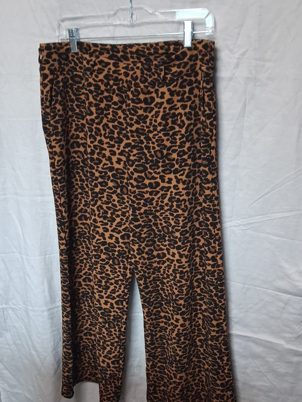Terra & Sky Brown and Black Leopard Wide Leg Pants
